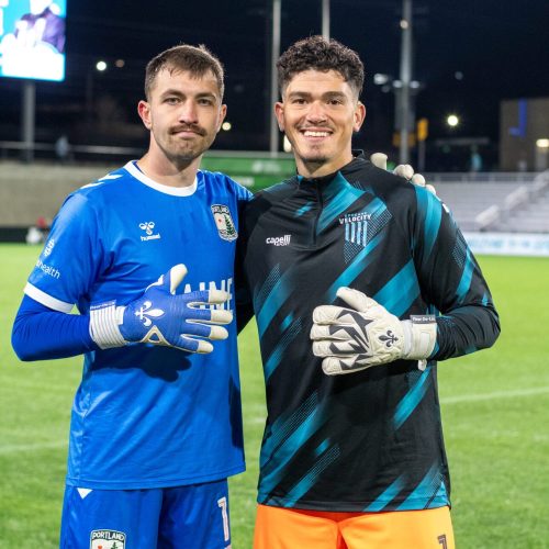 Fleur De Lis GK Ambassadors Hunter Morse & Ryan Bilichuk representing our brand before a match.